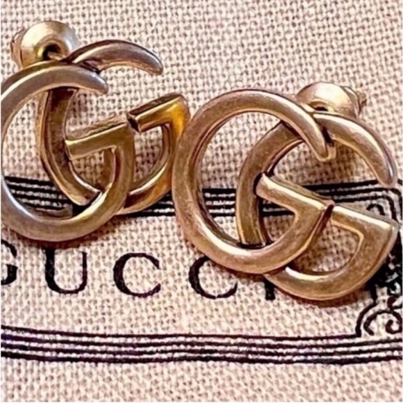 Gucci Jewelry - Gucci Gold-Tone GG Logo Earrings